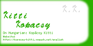 kitti kopacsy business card